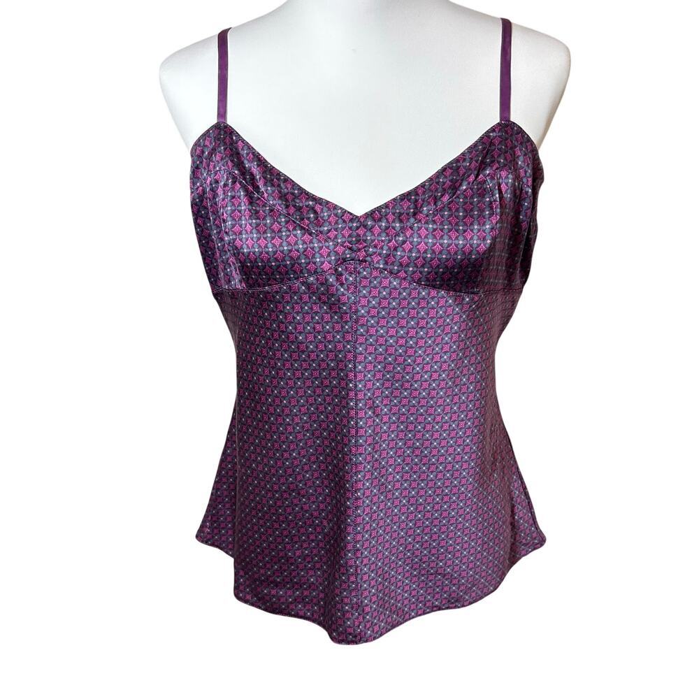 Y2K 2005 Express Silk Geometric Cami Top